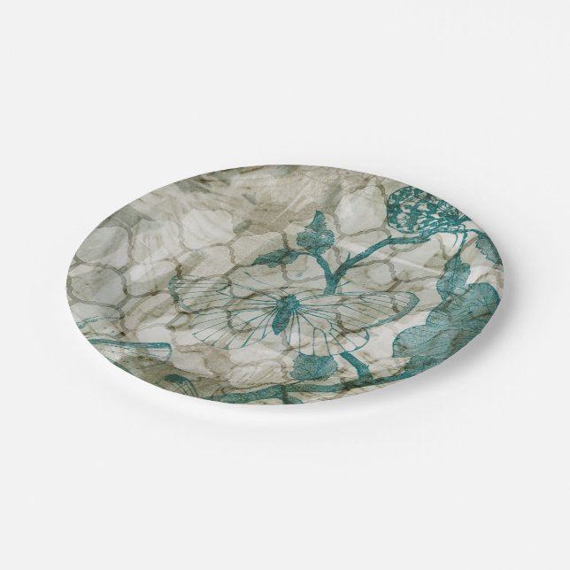 Assiettes En Carton Papillons arabes VI (Angle)