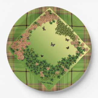 Assiettes En Carton Papillons du matin/Plaid