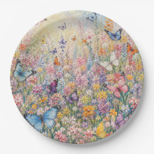 Assiettes En Carton Papillons du Paradis – Une Fleur Sauvage Colorée