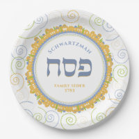 Pâque White Jerusalem Swirl Hébreu Nom