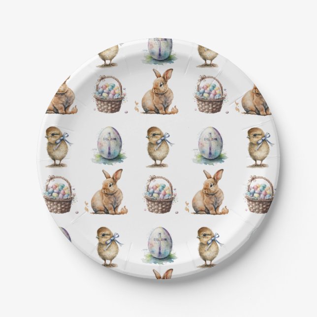 Assiettes En Carton Pâques (Devant)