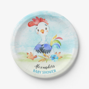Assiettes En Carton Parc de Baby showers Watercolor Booster