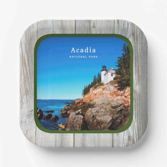 Assiettes En Carton Parc national de l'Acadie rustique Photo personnal (Recto)