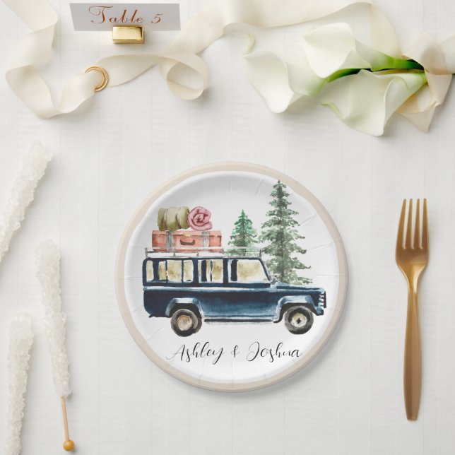 Assiettes En Carton Parc National Van Road trip Plaque papier (Mariage)