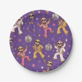 Assiettes En Carton Paresseux Disco