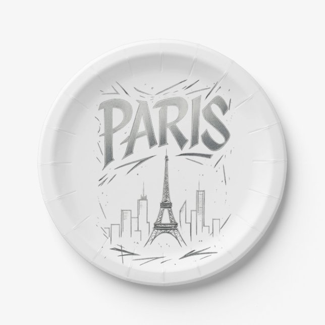 Assiettes En Carton Paris Perfect Party (paper plate) (Devant)