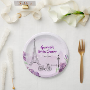 Assiettes En Carton Paris Purple Iris Français
