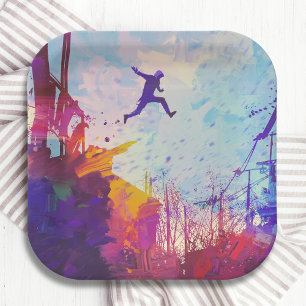 Assiettes En Carton Parkour Urban Free Runling Freestyling