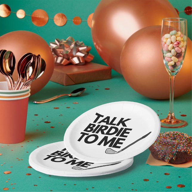 Assiettes En Carton Parlez Birdie à moi Golf Dire Plaques de papier (Créateur téléchargé)
