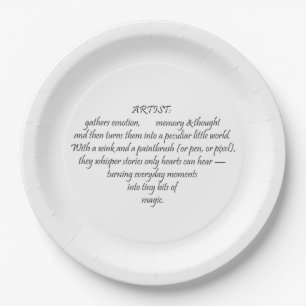 Assiettes En Carton Paroles du cœur expliquant et Artiste Whimsical Ar