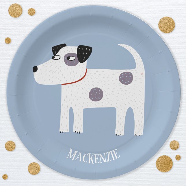 Assiettes En Carton Parson Jack Russell Terrier Dog Personnalisé (Parson Jack Russell Terrier dog personalized party paper plate)