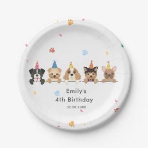 Assiettes En Carton Parti Anniversaire de enfant Chien de Chien de Chi