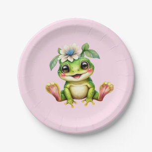 Assiettes En Carton Parti Anniversaire de enfant de la Grenouille mign