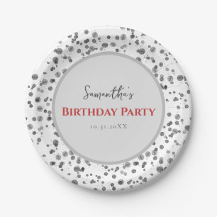 Assiettes En Carton Parti Anniversaire de enfant des Spots de Dalmatie