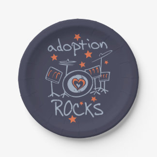 Assiettes En Carton Parti des Rocks d'adoption