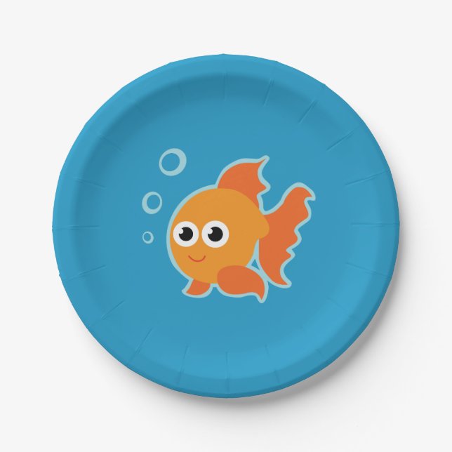 Assiettes En Carton Parti Goldfish (Devant)