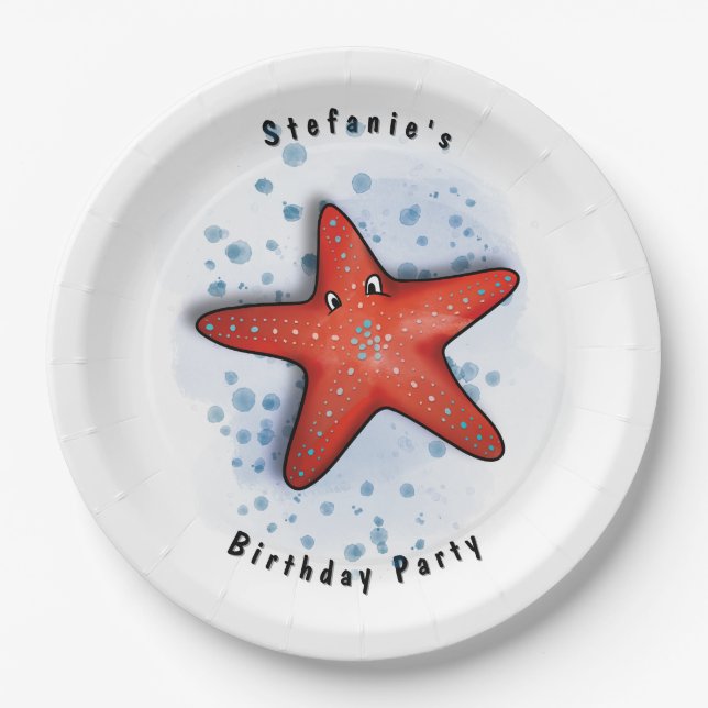 Assiettes En Carton Parti Starfish (Devant)