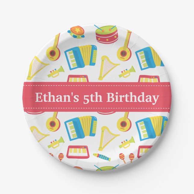 Assiettes En Carton Partie d'anniversaire de enfant de motif (Devant)