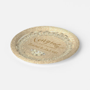 Assiettes En Carton Partie de fiançailles de diamant de parties