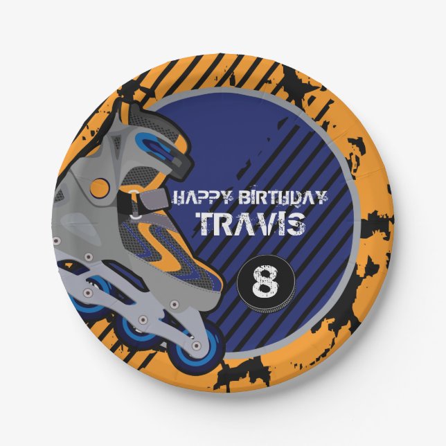 Assiettes En Carton Partie d'hockey de rouleau plaque à papier de 7 (Devant)