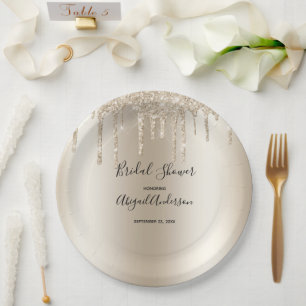 Assiettes En Carton Parties scintillant de Champagne Fête des mariées