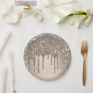 Assiettes En Carton Parties scintillant de la méthode de dépouille R