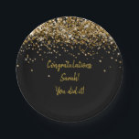 Assiettes En Carton Parties scintillant de la partie de graduation Bla<br><div class="desc">plaque papier de la fête de graduation personnalisée,  noir et or rond pétillant,  scintillant parties scintillant célébration 2025,  classe de grad personnalisée de 2024,  baccalauréat phd école secondaire uni,  baccalauréat sciences infirmières diplôme collégial 2026,  maîtrise mba droit docteur,  infirmière praticienne professeur cpa md,  doctorat soutien</div>