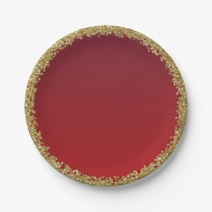 Assiettes En Carton Parties scintillant d'or roux Glam Sparkle Party