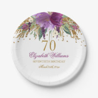 Parties scintillant florale étourdissant Améthyste