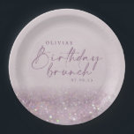 Assiettes En Carton Parties scintillant violet Lilac élégant brunch d'<br><div class="desc">Parties scintillant lilas violet moderne élégant brunch fête d'anniversaire assiette de fête. Faisant partie d'une collection moderne et élégante.</div>