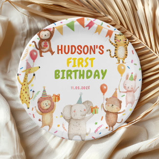 Assiettes En Carton Party Animals Kids Birthday Party Paper Plates