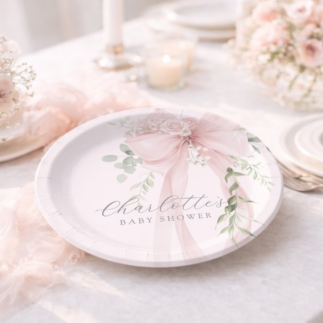 Assiettes En Carton Parure de literie bébé Coquette Bow Greenery Baby  (Créateur téléchargé)