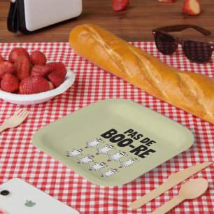 Assiettes En Carton Pas de fantôme de ballerine Boo-re Halloween effra