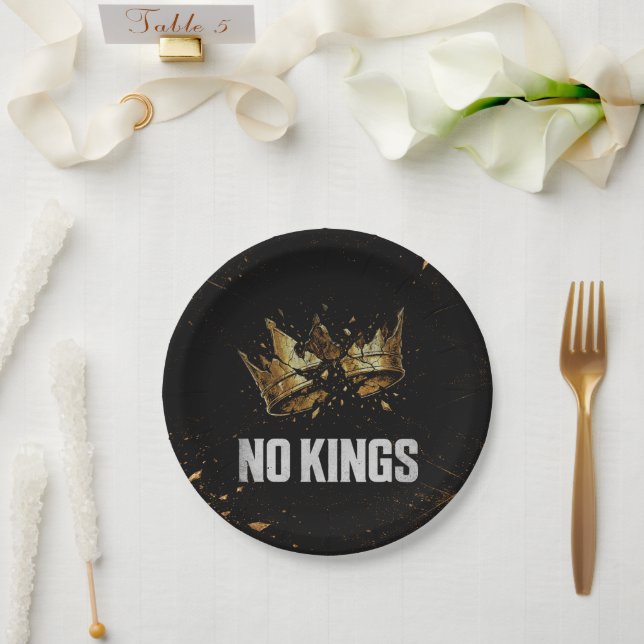 Assiettes En Carton Pas de rois protestent (Mariage)
