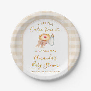Assiettes En Carton Pastel A Little Cutie Pie En vichy Fall Baby showe