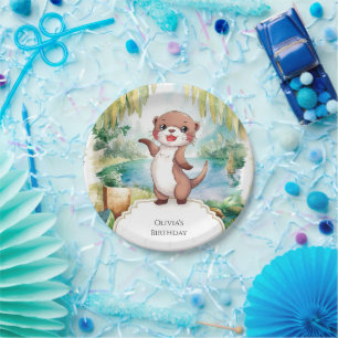 Assiettes En Carton Pastel Boho Otter Anniversaire