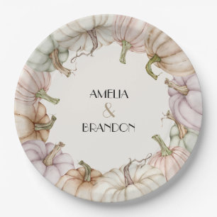 Assiettes En Carton Pastel Citrouille Fall