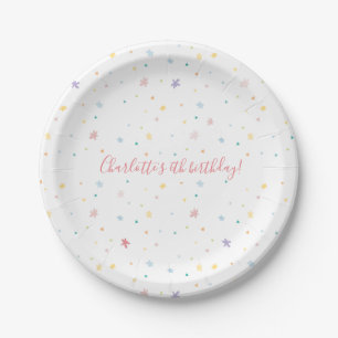 Assiettes En Carton PASTEL COLORÉ MOTIF enfants amusants couleurs luna