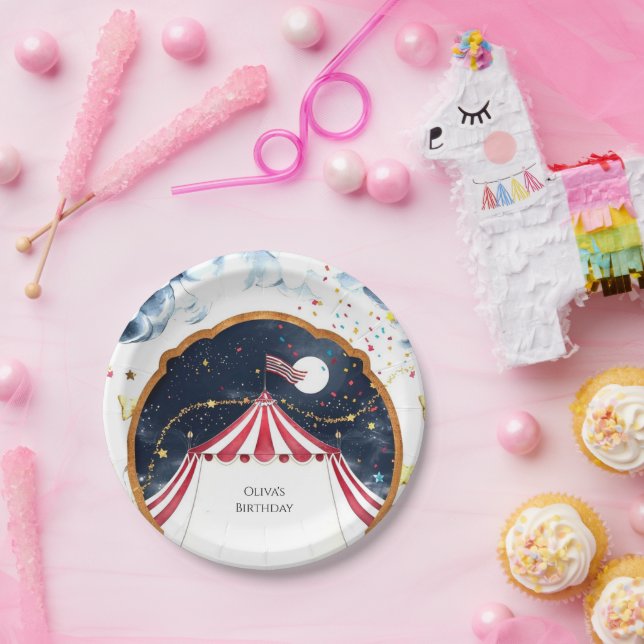 Assiettes En Carton Pastel Fun Circus Anniversaire (Fête)