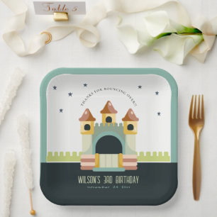 Assiettes En Carton Pastel Jumping Castle Jump & Play Anniversaire de
