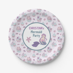 Assiettes En Carton Pastel Mermaid Anniversaire Fête Mer thème