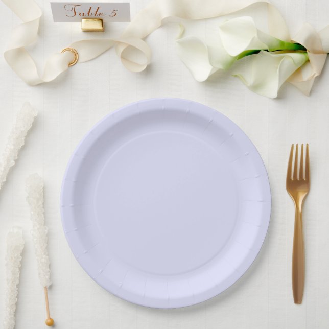 Assiettes En Carton Pastel Periwinkle violet (Mariage)