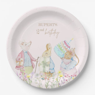 Assiettes En Carton Pastel Peter le lapin et les amis Anniversaire