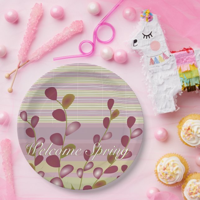 Assiettes En Carton Pastel Pink et Mauve (Fête)