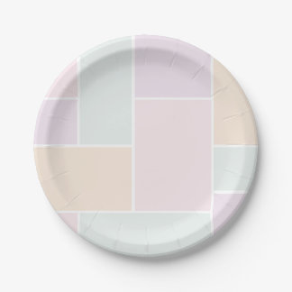 Assiettes En Carton Pastel Shade minimaliste nuances de peinture