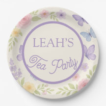 Pastel Watercolor Tea Party Floral Anniversaire