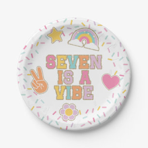 Assiettes En Carton Patch Preppy Seven est un Anniversaire Vibe