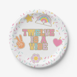 Assiettes En Carton Patch Preppy Twelve est un Vibe 12e anniversaire