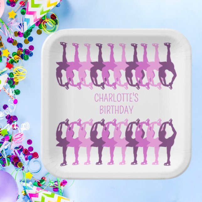 Assiettes En Carton Patinage artistique groupe synchronisé Personnalis (Créateur téléchargé)