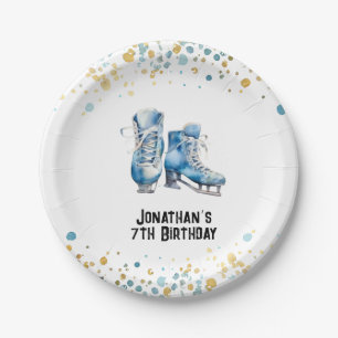 Assiettes En Carton Patinage sur glace Anniversaire Napkin, Hockey Ann